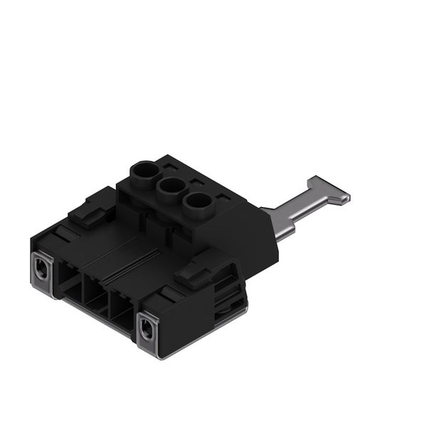 PCB plug-in connector, male plug, 7.62 mm, Number of poles: 3, 180°, Clamping yoke connection, Clamping range, max. : 6 mm², Box image 3