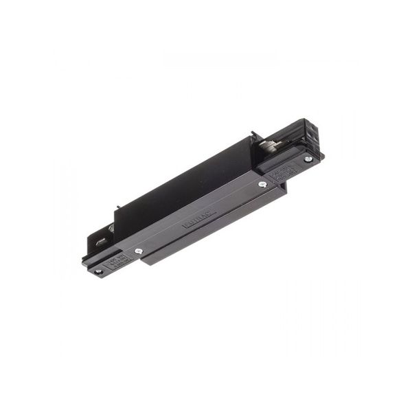 EUTRAC straight connector with feed-in black 230V image 1