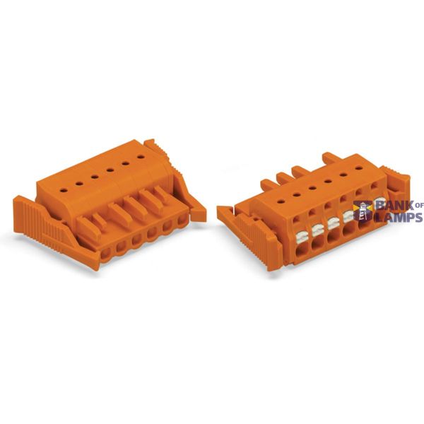 1-conductor female connector push-button Push-in CAGE CLAMP® orange image 3
