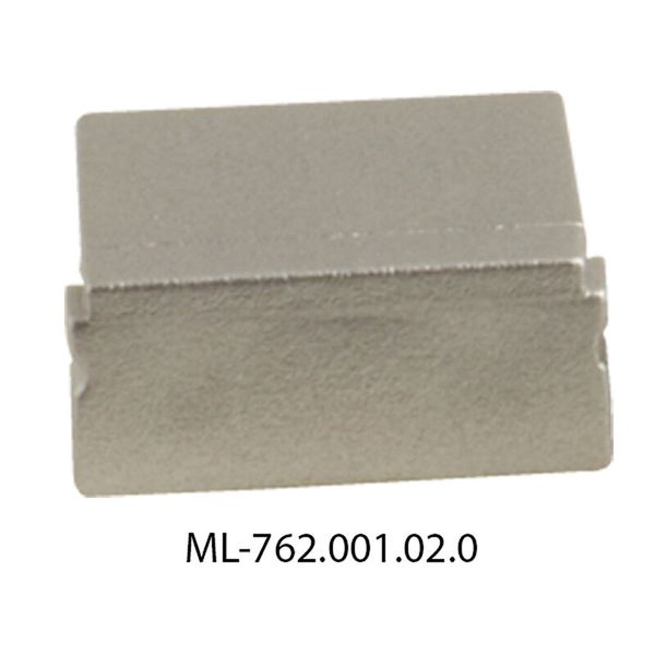 End cap for PG without hole, silver color, 1 pc image 1