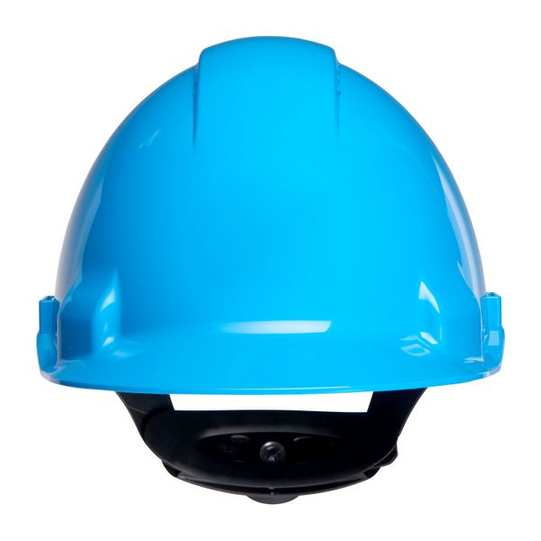 3M™ Hard Hat, Uvicator, Ratchet, Ventilated, Plastic Sweatband, Blue,  image 4