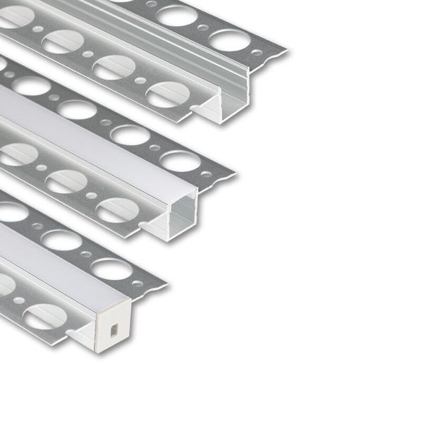 Aluminum profile for plasterboard AU 55x15mm without diffuser 3m image 1