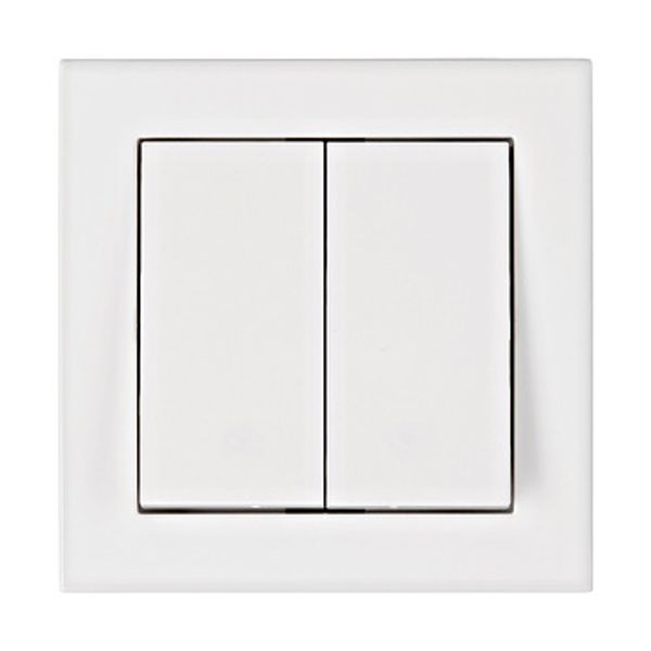 Set Two-gang one-way swit VISIO S 55 DESIGN CUBIC cage clamp image 1