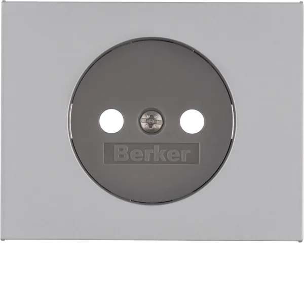 Central part for socket without ground pin, Berker K.5, Alu, lacquered. image 1