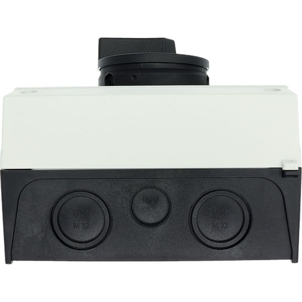 P3-63/I4/SVB-SW/HI11 Main switch, P3, 63 A, surface mounting, 3 pole, 1 N/O, 1 N/C, STOP function, With black rotary handle and locking ring, Lockable in the 0 (Off) posit image 35