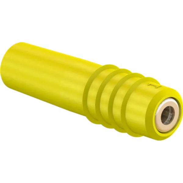 1 mm jack, solder connection, 0.25 mm², yellow, 22.2603-24 image 1