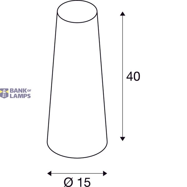 FENDA, lamp shade, conical, blue, /H 15/40 cm image 3