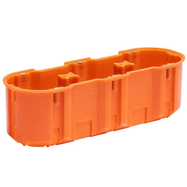 Flush mounted junction box M3x60DF MULTIWALL SLIM  orange image 1