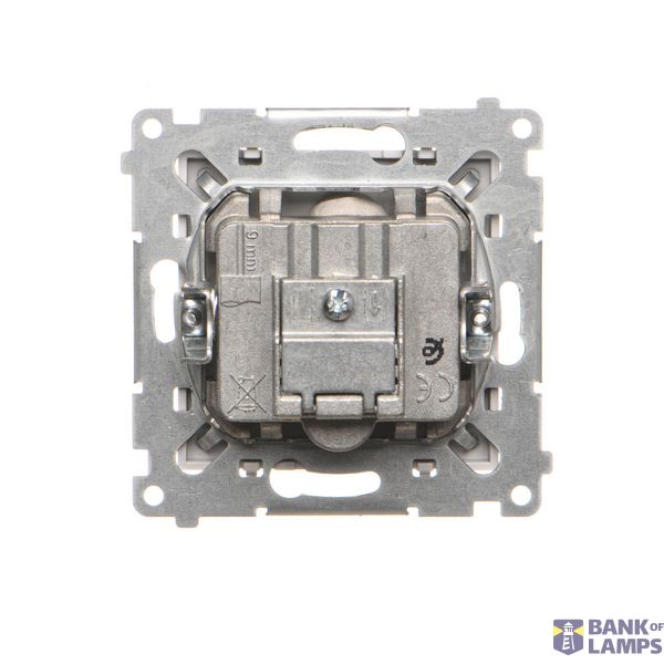 Single earial socket type "F", Inox, metallized image 1