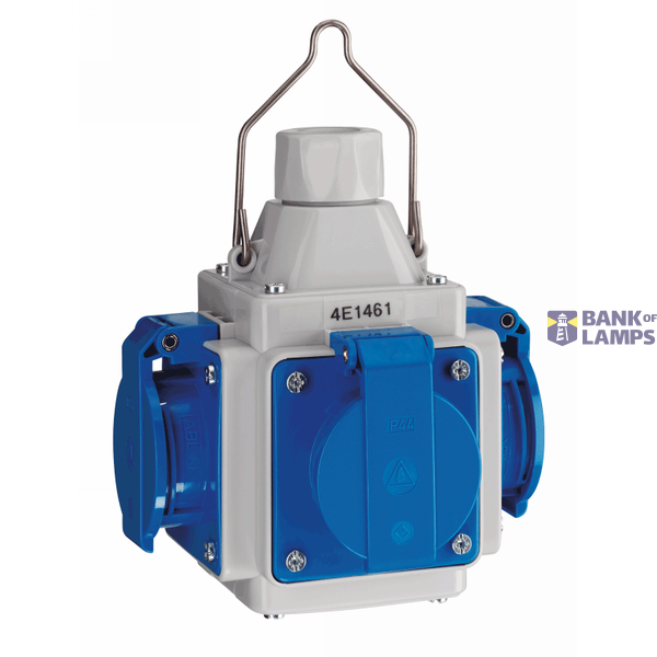 Power cube with 3 SCHUKO socket outlets, IP44 image 1