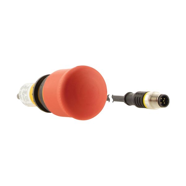 C22-PV-K02-P10 Emergency stop/emergency switching off pushbutton, Mushroom-shaped, 38 mm, Pull-to-release function, 2 NC, Cable (black) with M12A plug, 5 pole, 0.2 m image 15