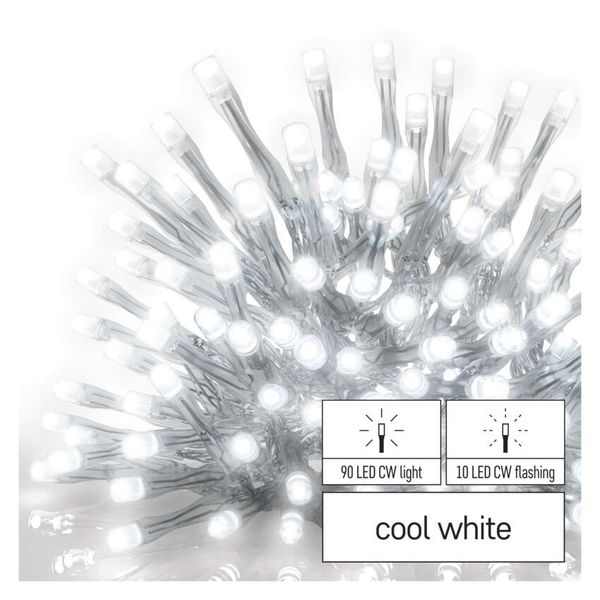 Standard LED interconnecting chain, flashing – icicles, 2.5 m, outdoor, cool white image 1