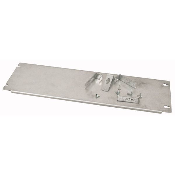 XME0406M Mounting plate, +mounting kit, vertical, empty, HxW=100x600mm image 1