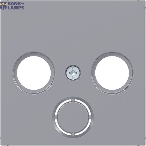 Central antenna socket 2/3-hole, knock-out, A.x/C.x, titanium image 1