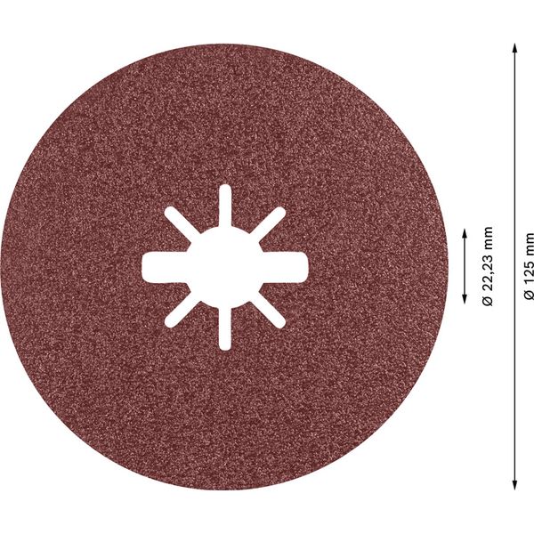 EXPERT R781 Prisma Ceramic X-LOCK Fibre Disc 125 mm, 22.23 mm, G 80, 5-pc image 1