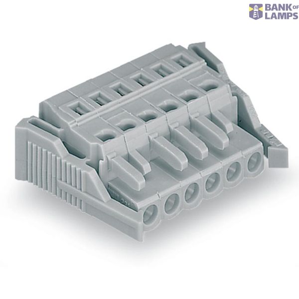 1-conductor female connector CAGE CLAMP®, gray image 1