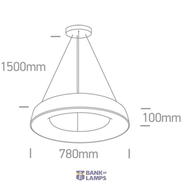 BLACK PENDANT 80W WW 230V image 2