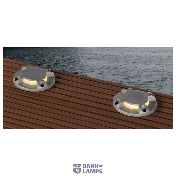 LED PLOT ROUND cover, 4 slots, silver grey image 4