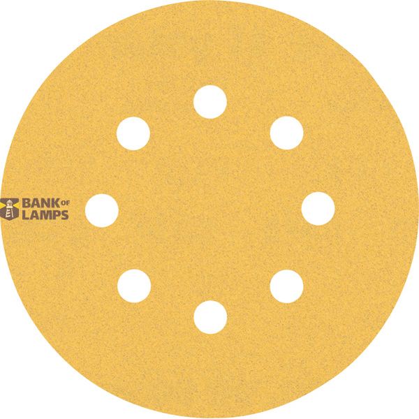 EXPERT C47 Sandpaper with 8 holes for Random Orbital Sanders 125 mm, G 12 5-pc image 1