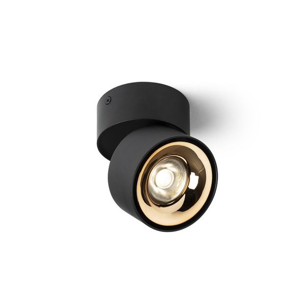 ALBANO surface mounted black/gold 230V LED 5W 3000K image 1