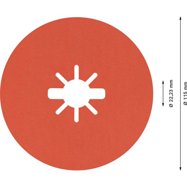 EXPERT R782 Prisma Ceramic X-LOCK Fibre Disc 115 mm, 22.23 mm, G 120 image 2