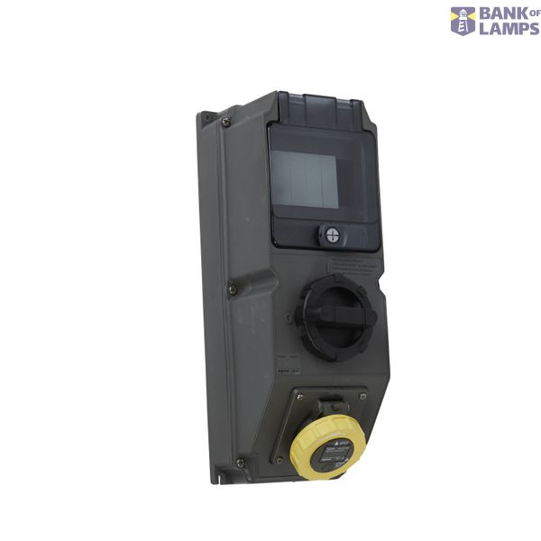 COFFRET PRISE RAIL+INT 2P+T 16A 110V IP55/67 image 2