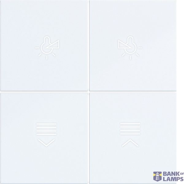 KNX pushbutton cover, 4-way, with backlight, A.x/C.x, matte white image 1