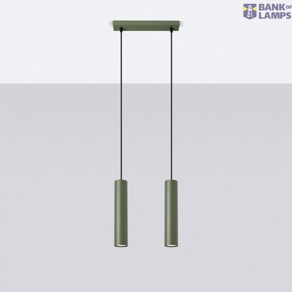 HANGING LAMP LAGOS 2 OLIVE GREEN 2XGU10 image 5