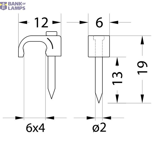 FLOP-6/4 Flat cable holder YDYp 2 x 1 image 1