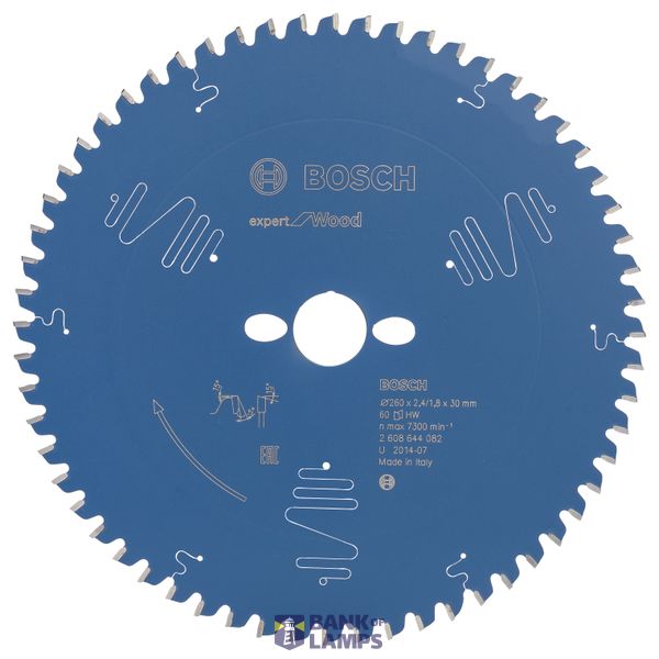 Circular saw blade Expert for Wood 260 x 30 x 2,4 mm, 60 image 1