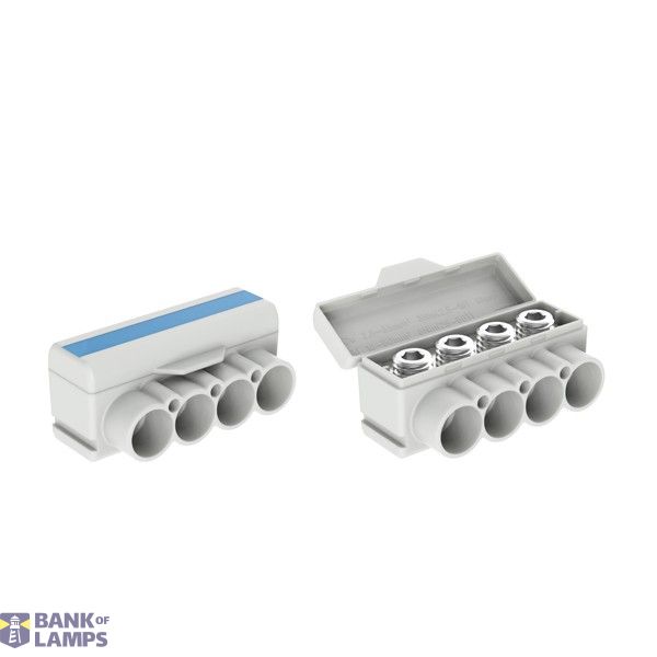 SLT50-4 blue Al 10-50/Cu 2.5-35 mm2 1000V Distribution block image 1