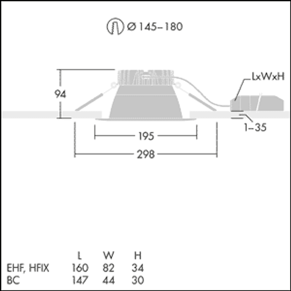 CETUS3 M 2000-840 EHF RWH - LED Downlight image 3