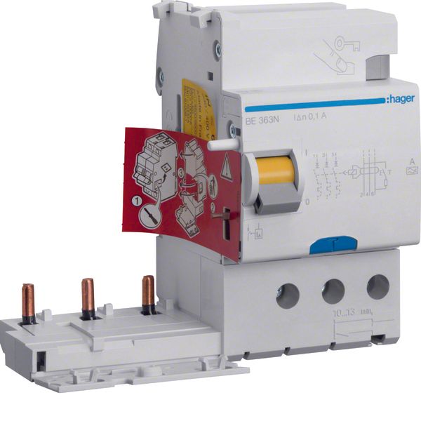 Earth leakage add-on block 3P 63A 100mA A Class image 1