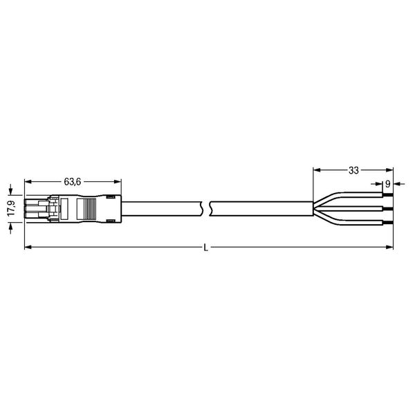 pre-assembled connecting cable Eca Socket/open-ended light green image 4