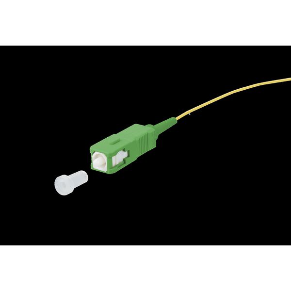 OpDAT pigtail SC-APC, OS2, yellow image 1