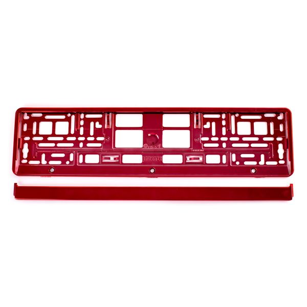 License Plate Frame - Red metalic image 1