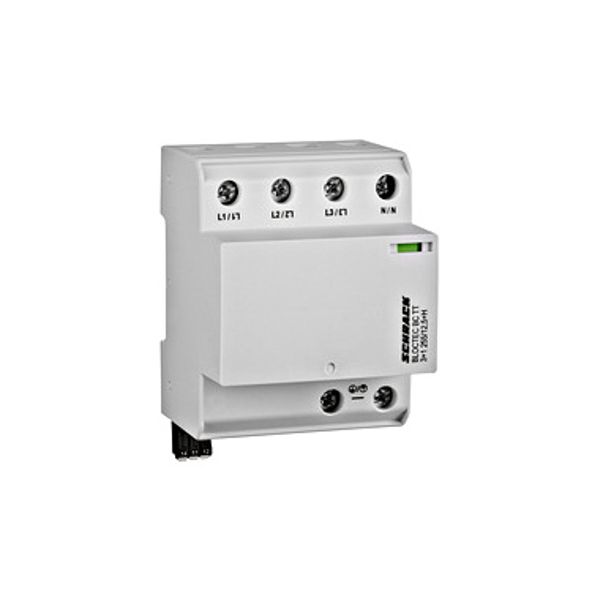 SPD, 3+1 TT, Class I+II (B+C) 255V, Iimp 12.5kA+RC image 1
