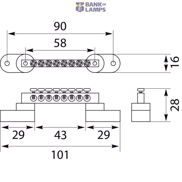 LZPG-8P terminal strip image 2