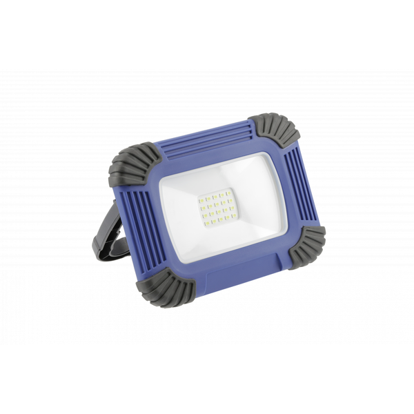 LED floodlight with rechargeable battery ONYX, 10 W, 800 lm, 6400K, USB 5V/1A, RA>80, IP54, 120°, blue image 1
