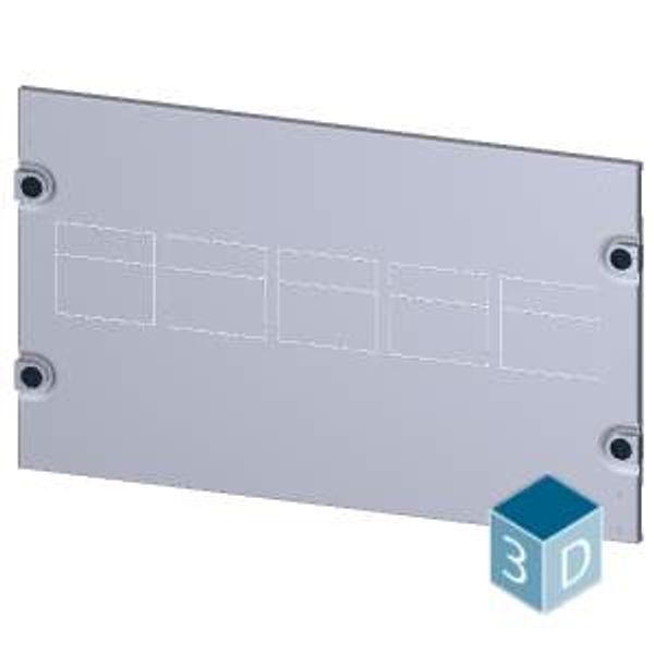Masking frame 3VM11 (160 A), 3-pole, fixed-mounted, drive: direct, front-mounted rotary operator, RCD: without, H: image 1