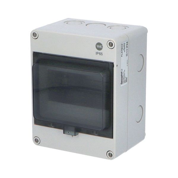 FLATBOX 5906 cabinet, 6TE, 170x135x114mm, transparent plastic door, IP65 image 2