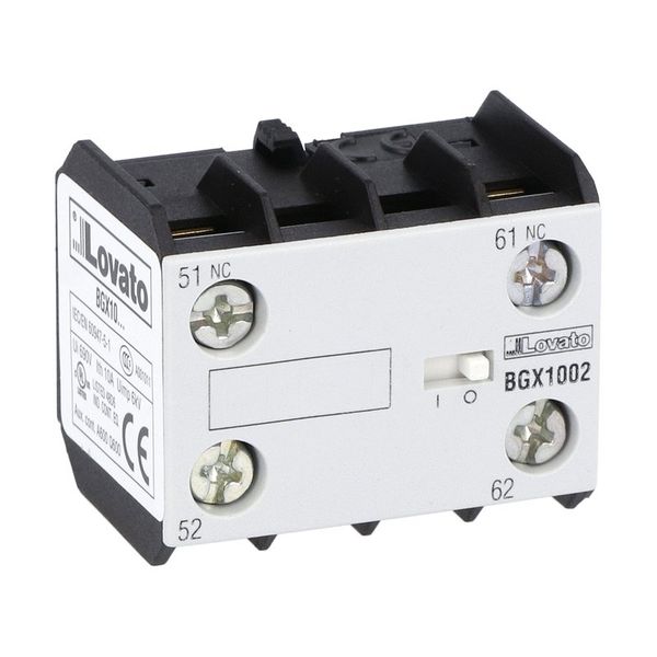 Auxiliary contact, screw terminals, for BG... series mini-contactors, 2NC image 1