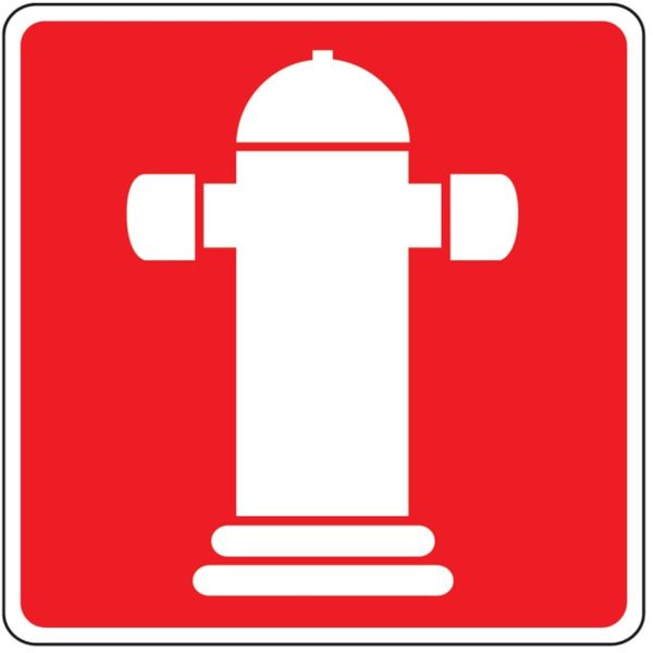 Fire sign - Al - Dimensions: 230x230 mm image 1