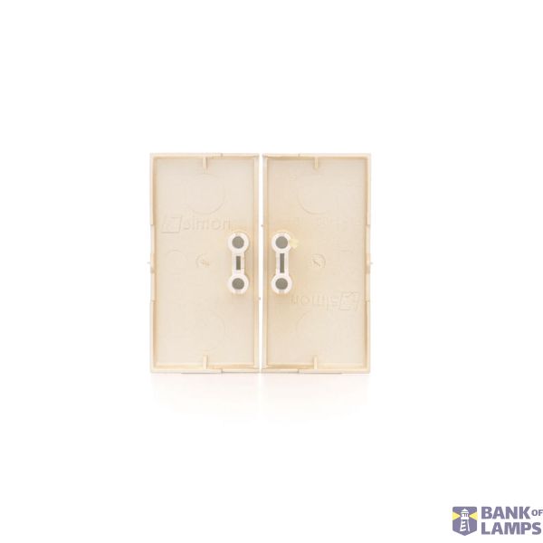 Double button for switches and push buttons, matt aluminum image 1
