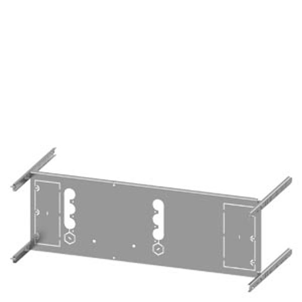 Mounting plate 3VA23 (400 A), 3-pole, plug-in socket, withdrawable H: 250 mm W: 800 mm image 1
