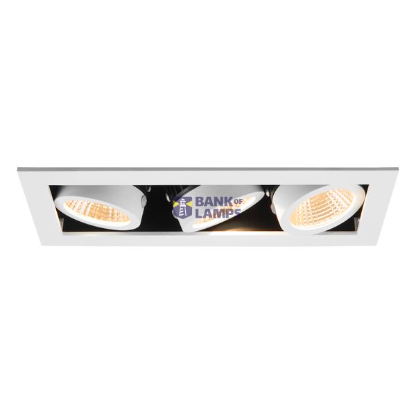 KADUX, recessed ceiling light, triple, 3000K, 38°, IP 20, square, white image 3