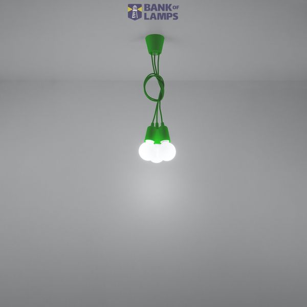Hanging lamp DIEGO 3 green E27 3x60W IP20 image 8