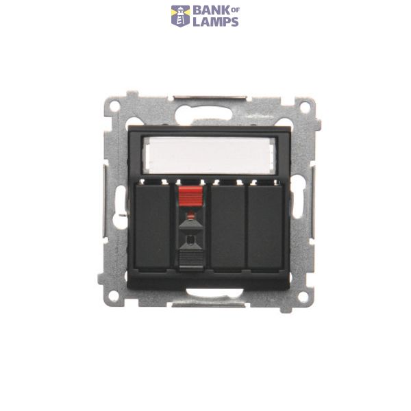 Loudspeaker socket, black matt image 1
