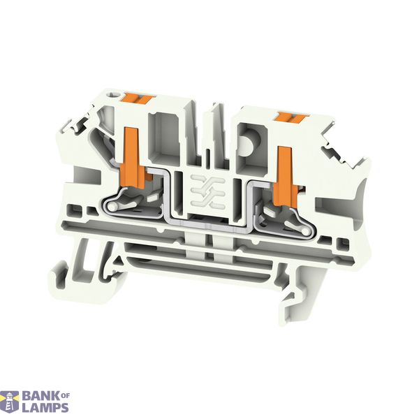 Feed-through terminal block, PUSH IN, Light Grey, 4 mm², 32 A, 1000 V, image 1
