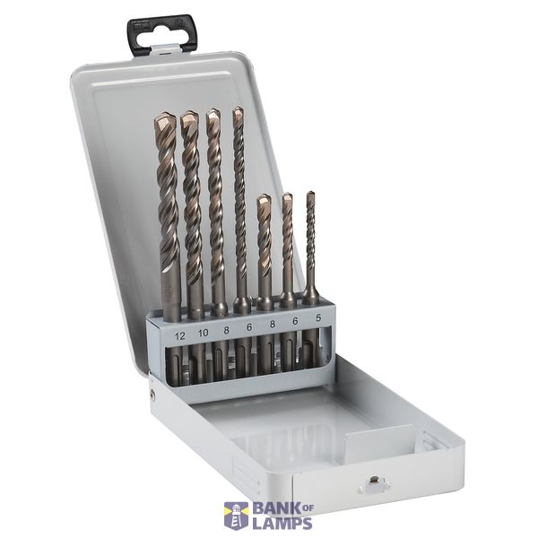 7-piece hammer drill bit set5; 6; 8; 6; 8; 10; 12 mm image 1